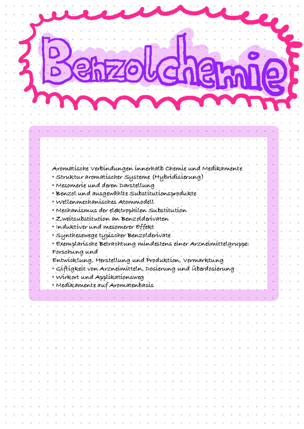Chemie Abitur Bw 2024 Chemie Abitur Profil👩🏼🎓👩🏼🔬 - Aromatische Verbindungen innerhalb Chemie