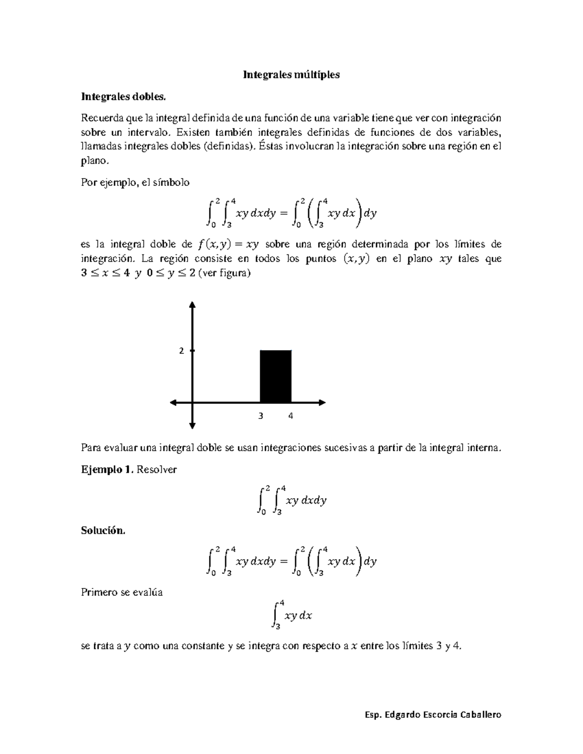 Integrales múltiples - Apuntes sobre Calculo Integral - Integrales ...