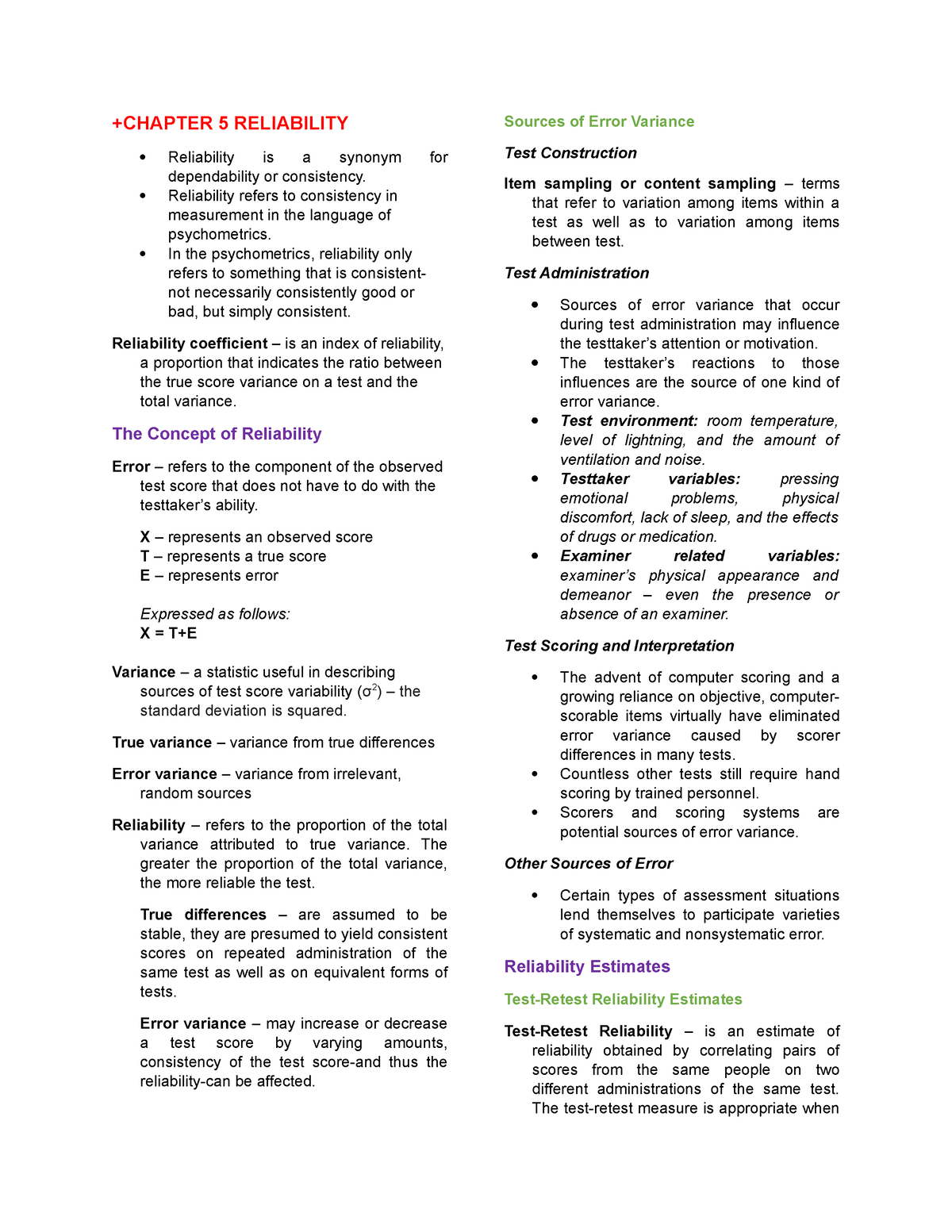 chapter-5-reliability-chapter-5-reliability-reliability-is-a