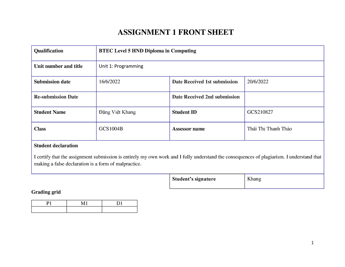 unit 1 assignment 1 m2