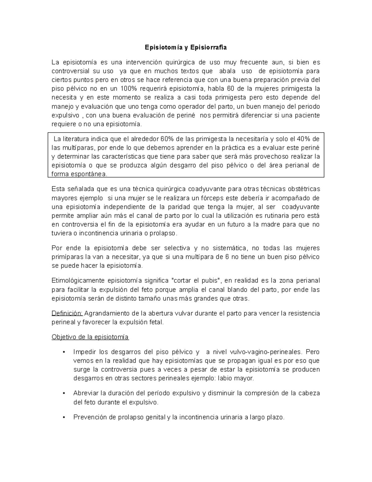 que es episiotomia y episiorrafia que es episiotomia y episiorrafia