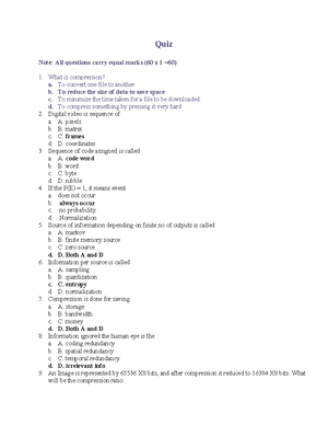 Unit 4 - Lecture notes 3 - Data Compression Digitizing the image ...