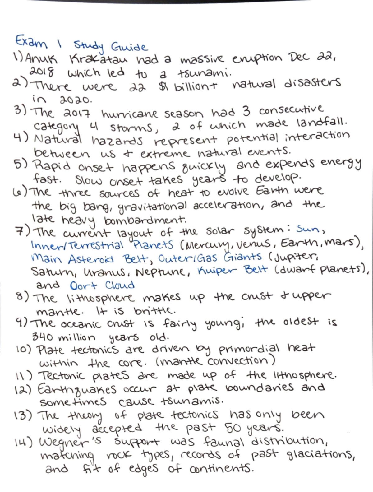 Week 4 Study Guide 1 - lecture and assigned reading notes - Exam I ...