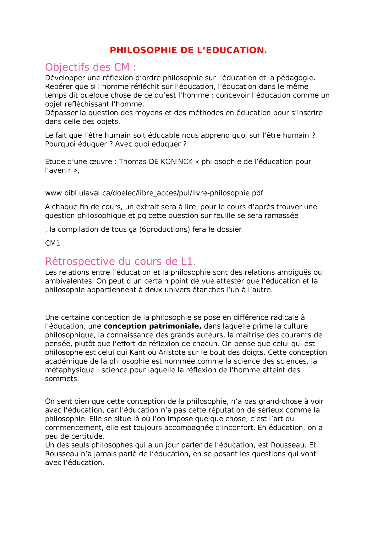 Cours De Philosophie L1 Pdf