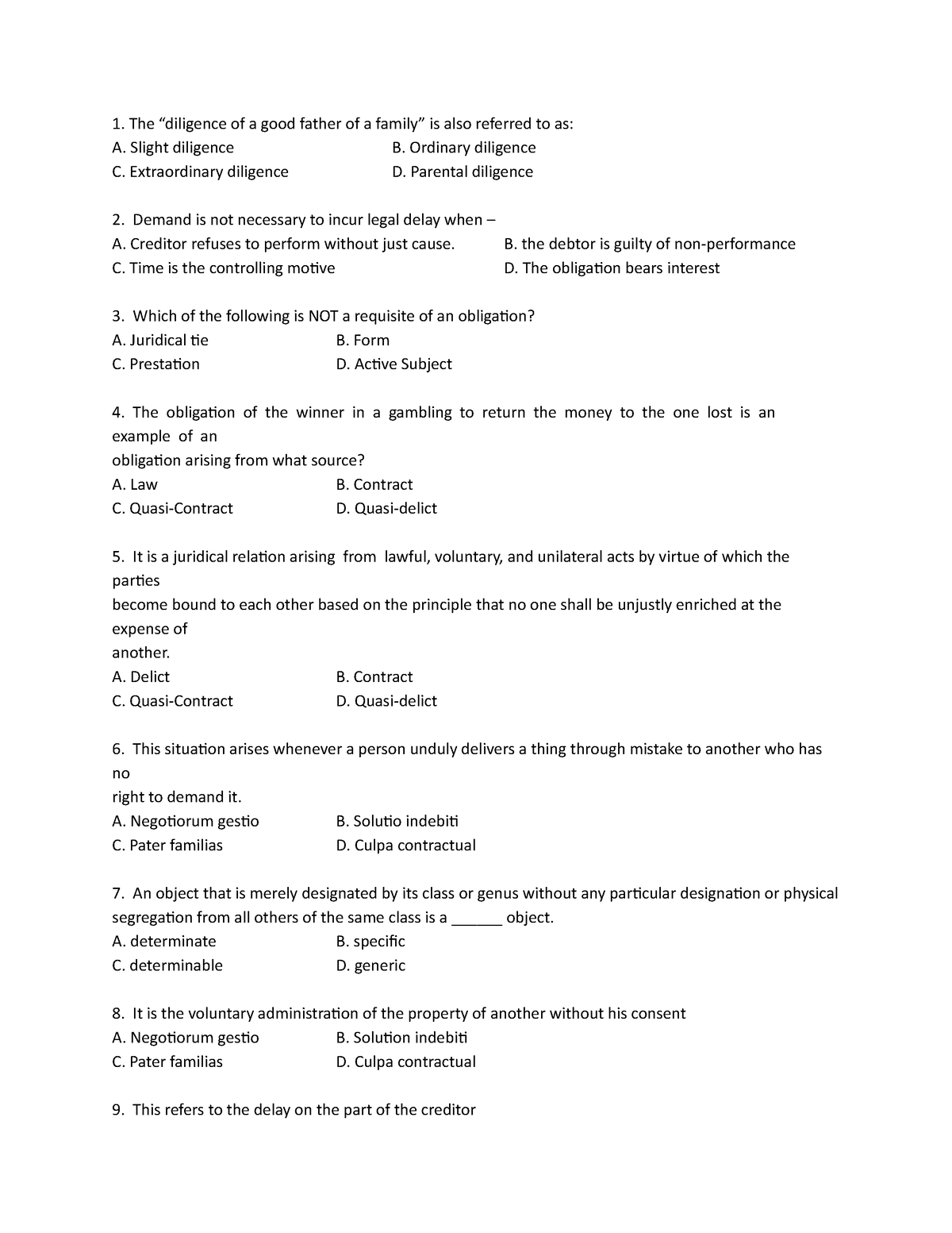 Law-reviewer - VDSHFGD - The “diligence of a good father of a family ...