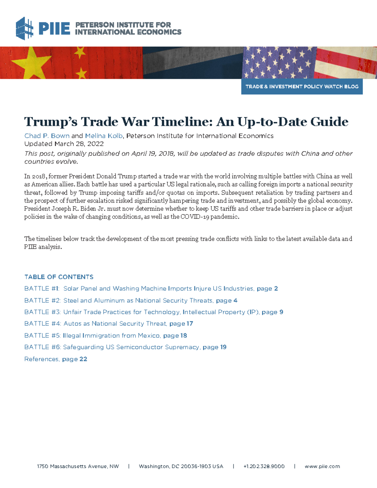 Trump Trade War Timeline - 1750 Massachusetts Avenue, NW | Washington ...