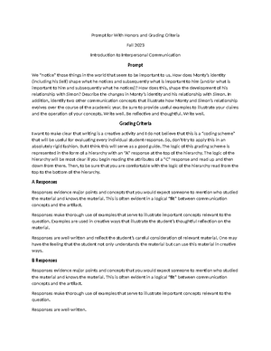 Study Guide 2b - Introduction To Interpersonal Communication Comm 120 