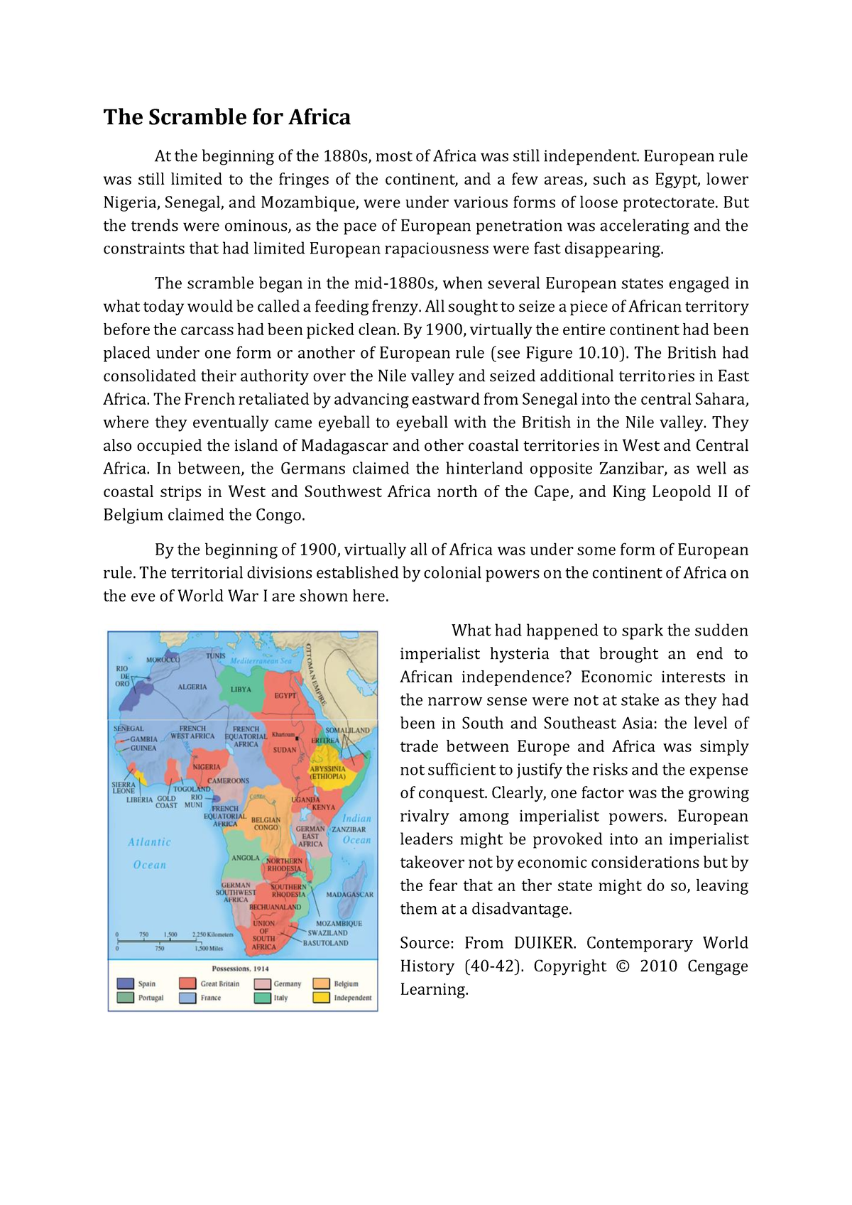 Contoh Text Dengan Geographical Map - The Scramble For Africa At The ...