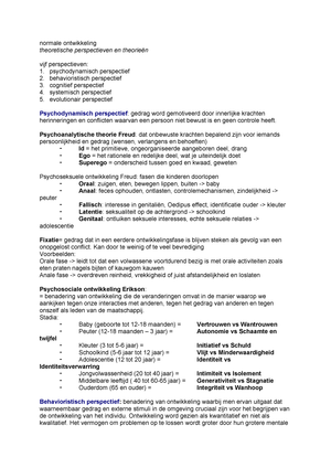 Samenvatting Theoretische Perspectieven Studeersnel