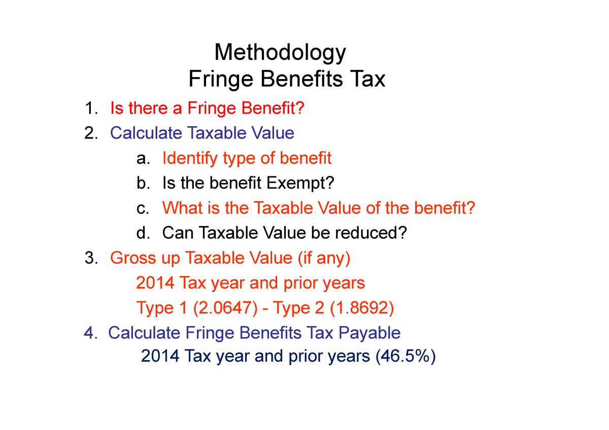 lecture-summary-for-fringed-benefits-tax-methodology-fringe