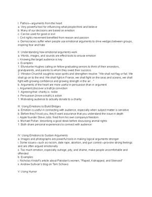 Chapter 4 notes - Everything’s An Argument - I. Logos: arguments based ...