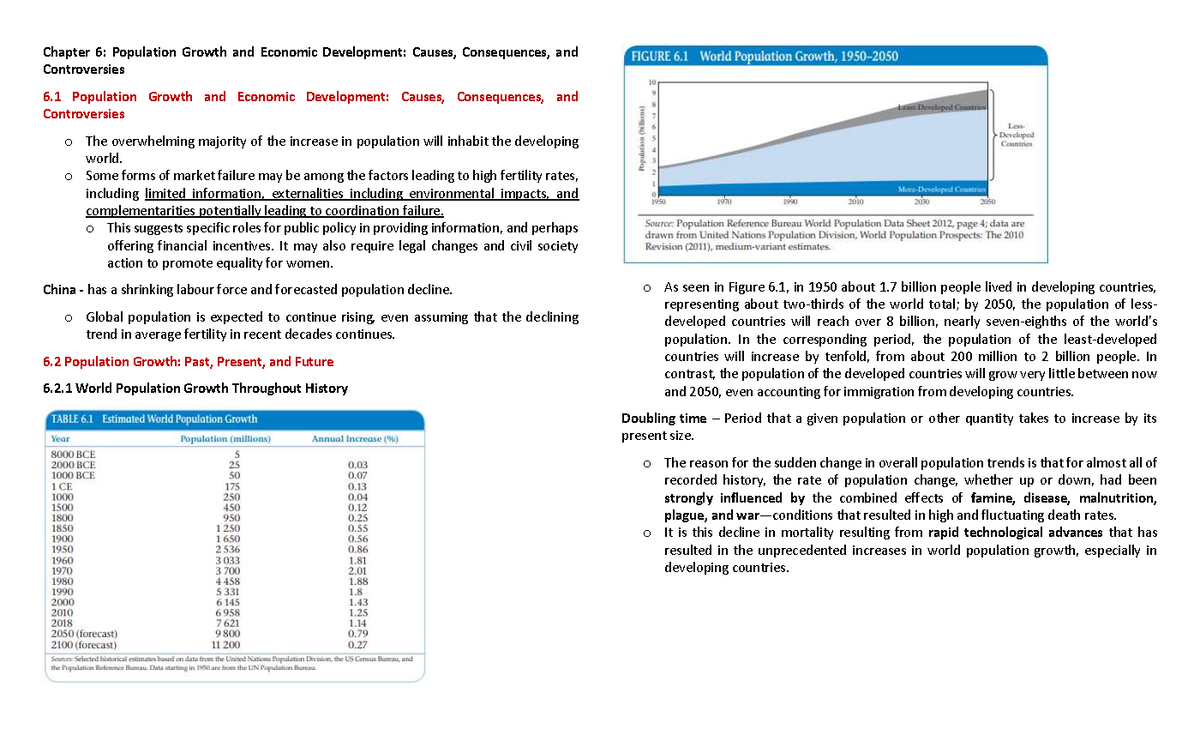 Chapter-6 - For Review - Chapter 6: Population Growth And Economic ...