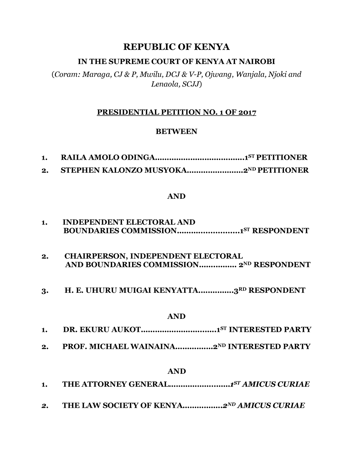 Majority Full Judgment REPUBLIC OF KENYA IN THE SUPREME COURT OF   Thumb 1200 1553 