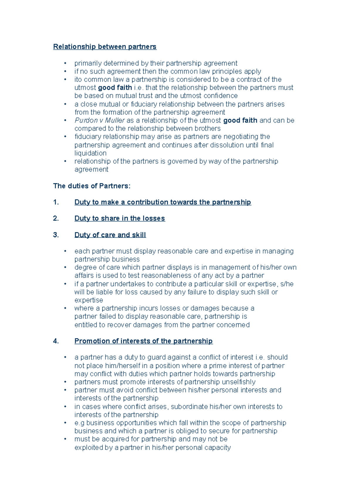 Partnerships 2 - Lecture notes 2 - Relationship between partners ...