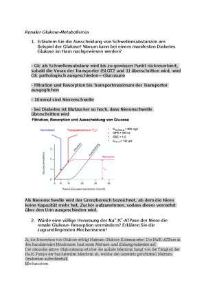 Renale Erkrankung Physiologie Und Nieren Erkrankung Physiologie Studocu