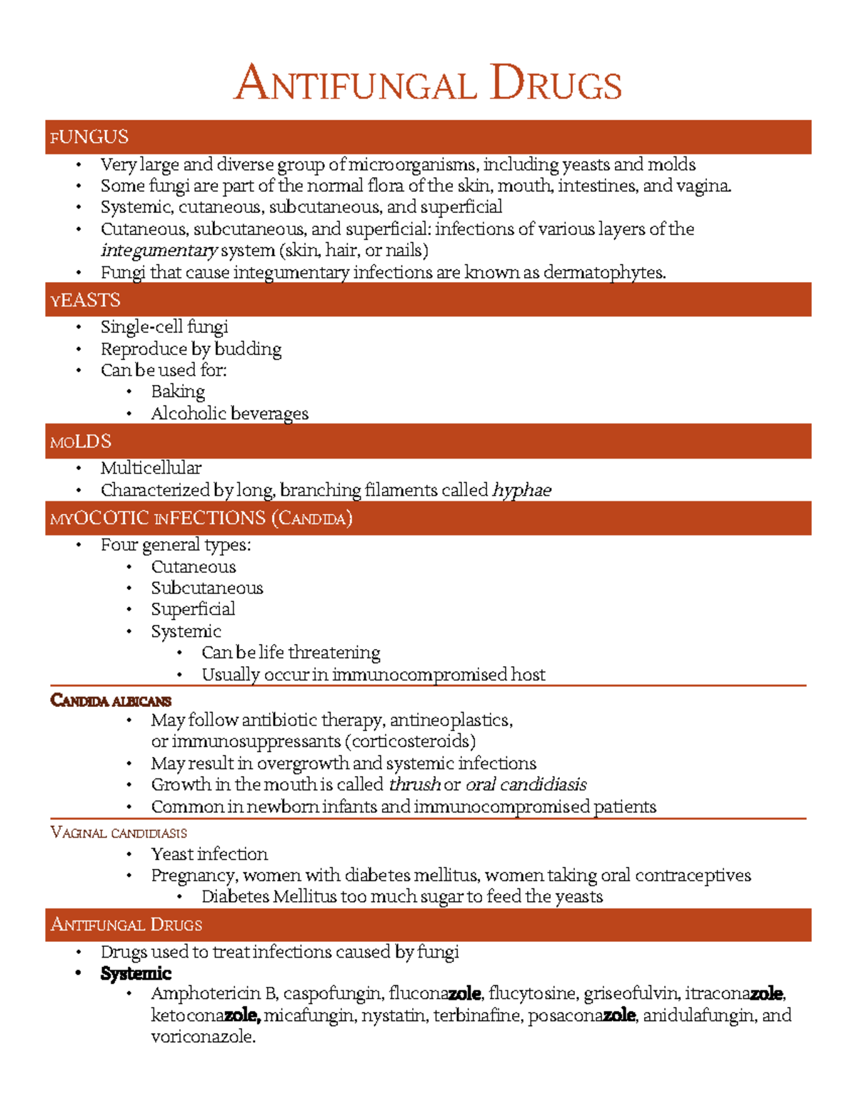 Antifungal Drugs - Notes For Nursing Students - ANTIFUNGAL DRUGS FUNGUS ...