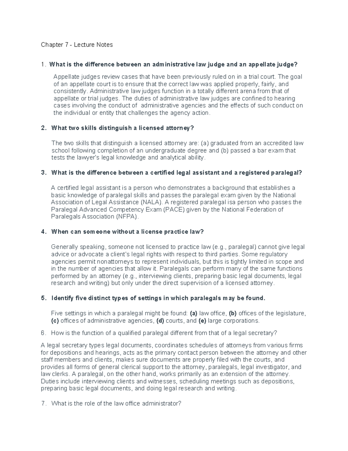 Chapter 7 - Lecture Notes - Chapter 7 - Lecture Notes What Is The ...