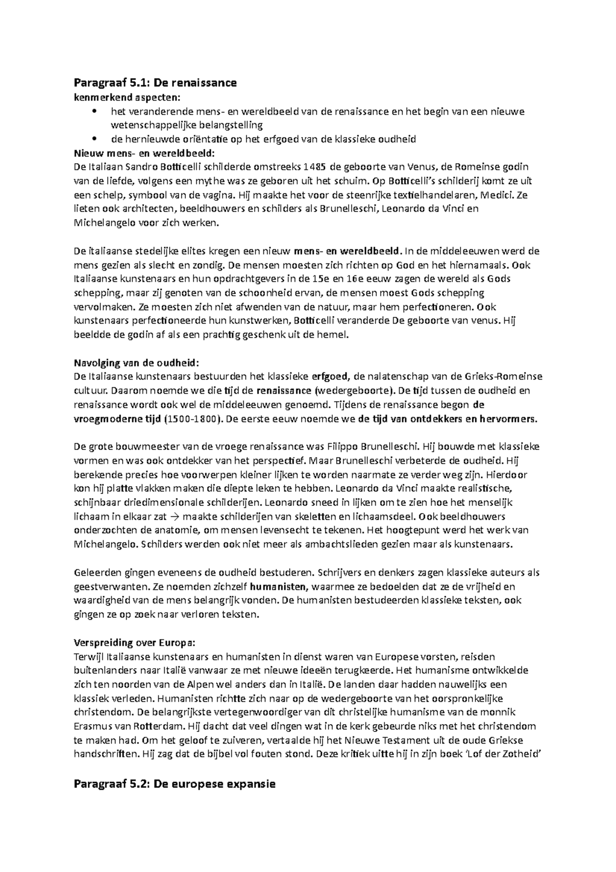 Geschiedenis Samenvatting Tijdvak 5 Werkplaats Havo 4 - Paragraaf 5: De ...