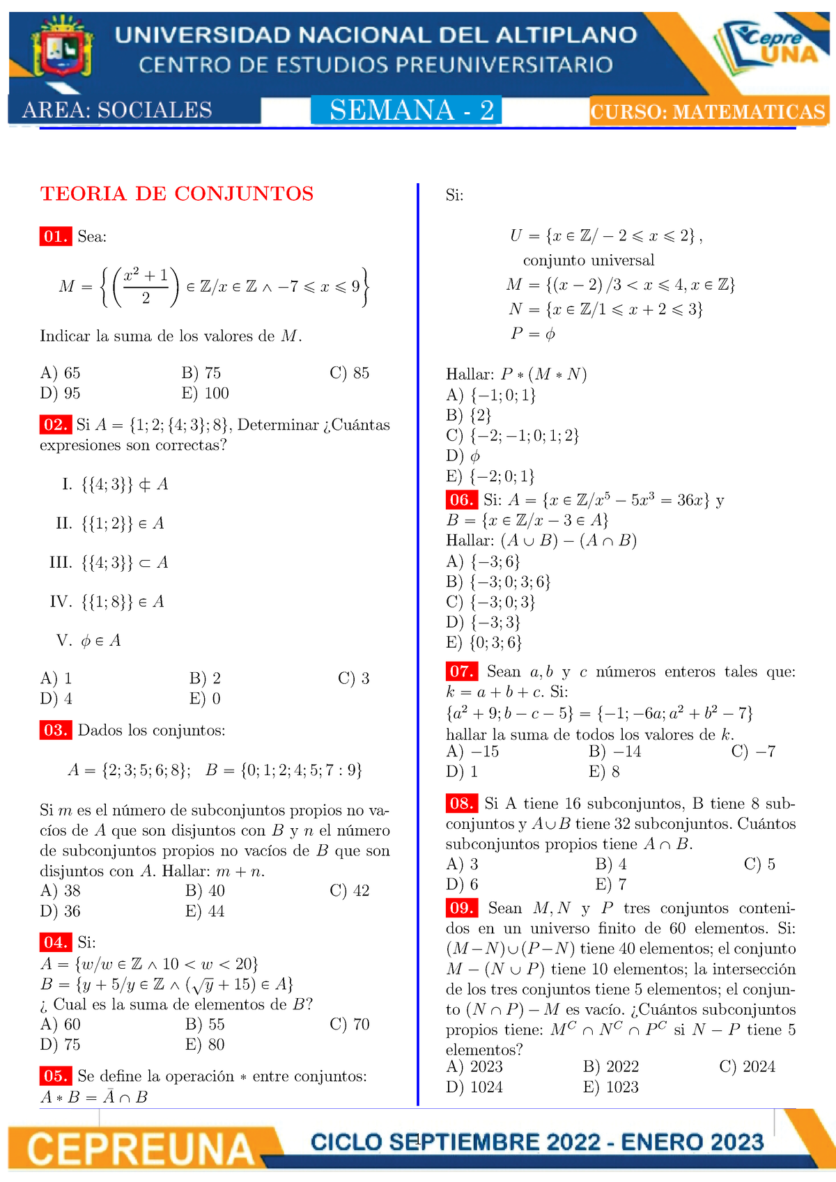 Cuadernillo-20221001 145459 B Rzv - TEORIA DE CONJUNTOS Sea: M“ "ˆ X 2 ...