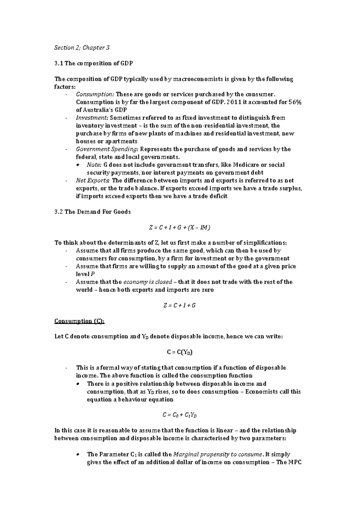 Summary Economic Growth - chapters 3-7 - Section 2; Chapter 3 3 The ...