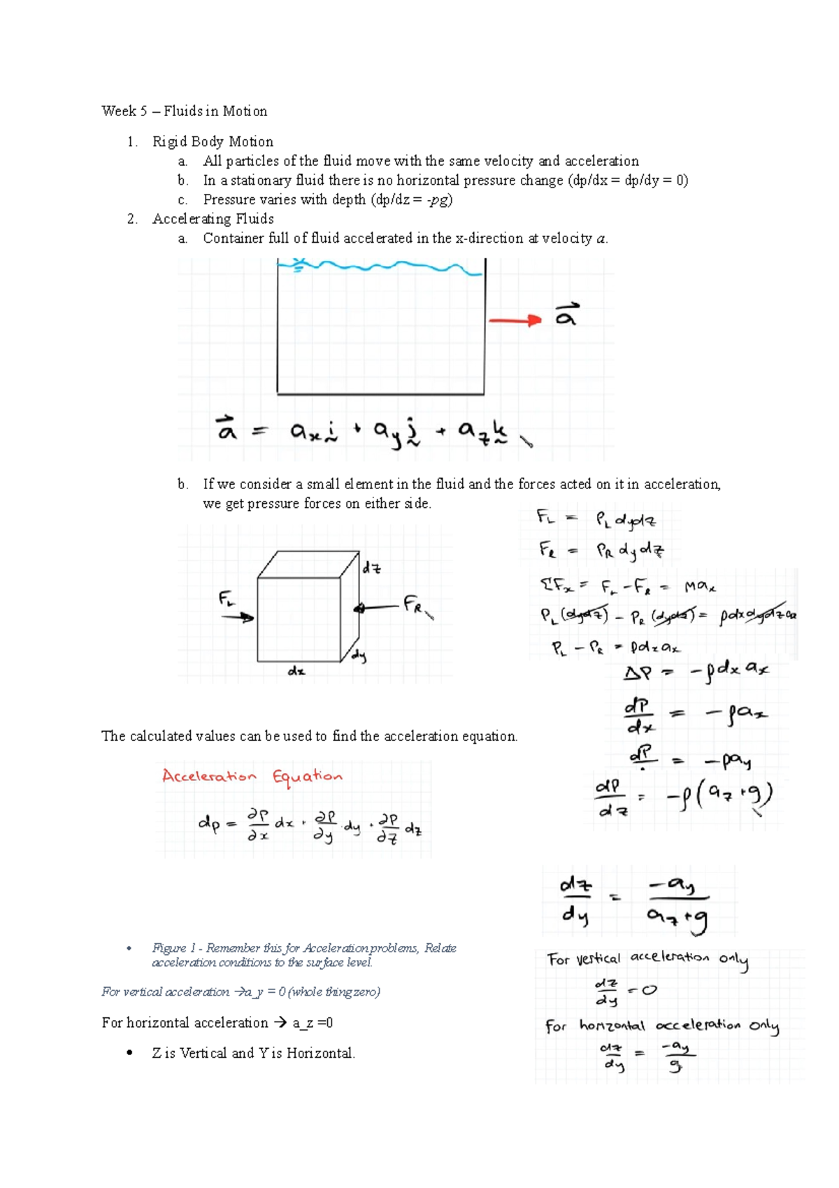 Week 5 Fluids In Motion - Week 5 – Fluids In Motion Rigid Body Motion A ...