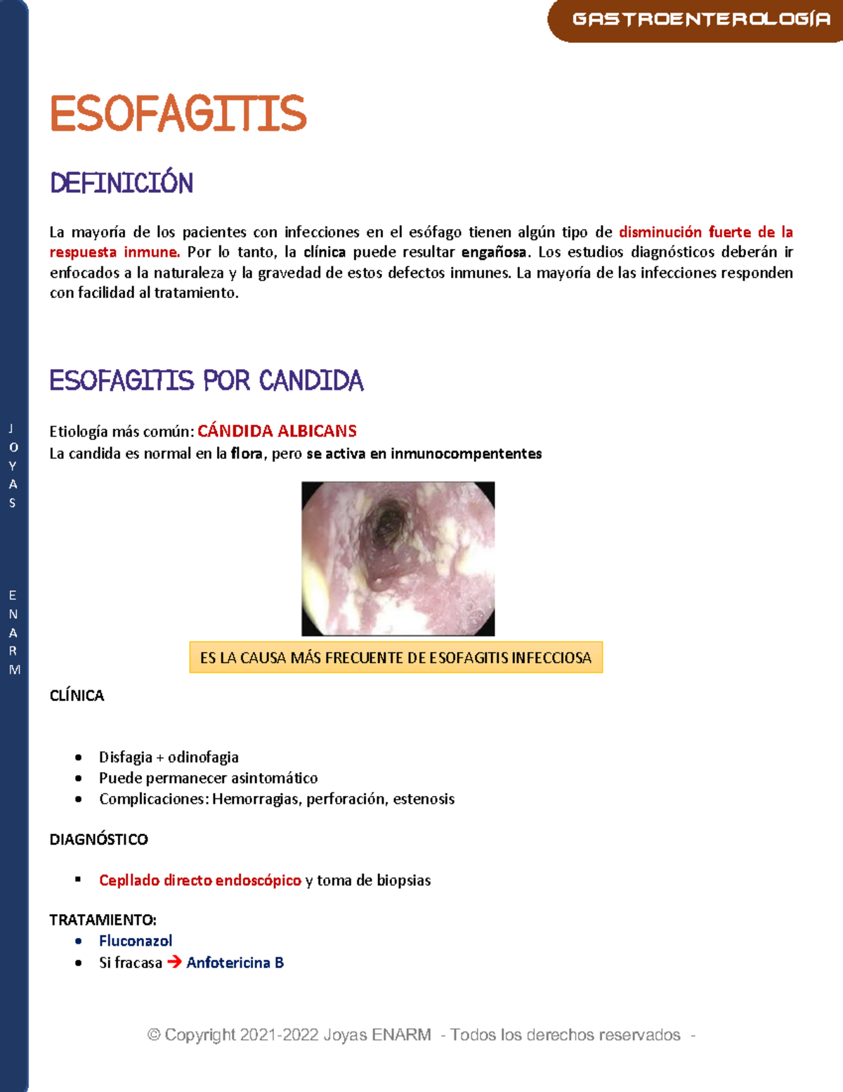 4. Esofagitis - © Copyright 2021-2022 Joyas ENARM - Todos los derechos ...