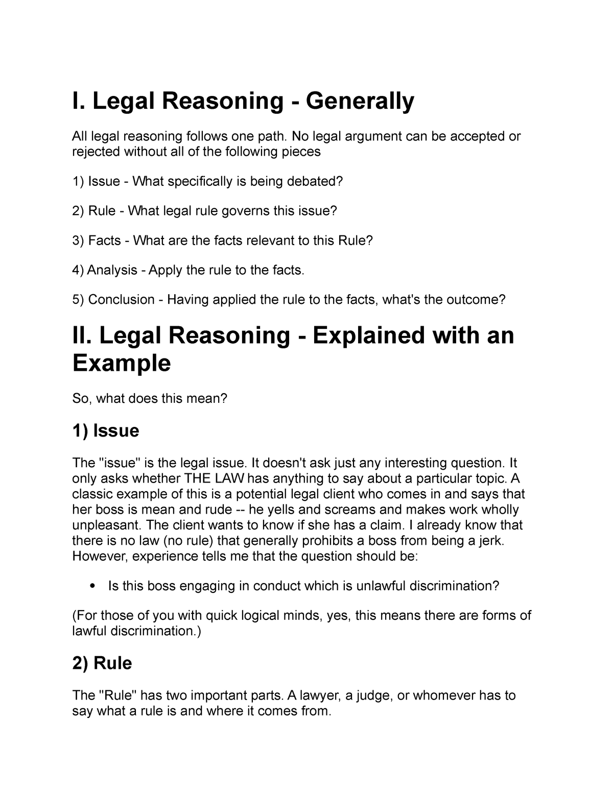 legal problem solving reasoning research & writing