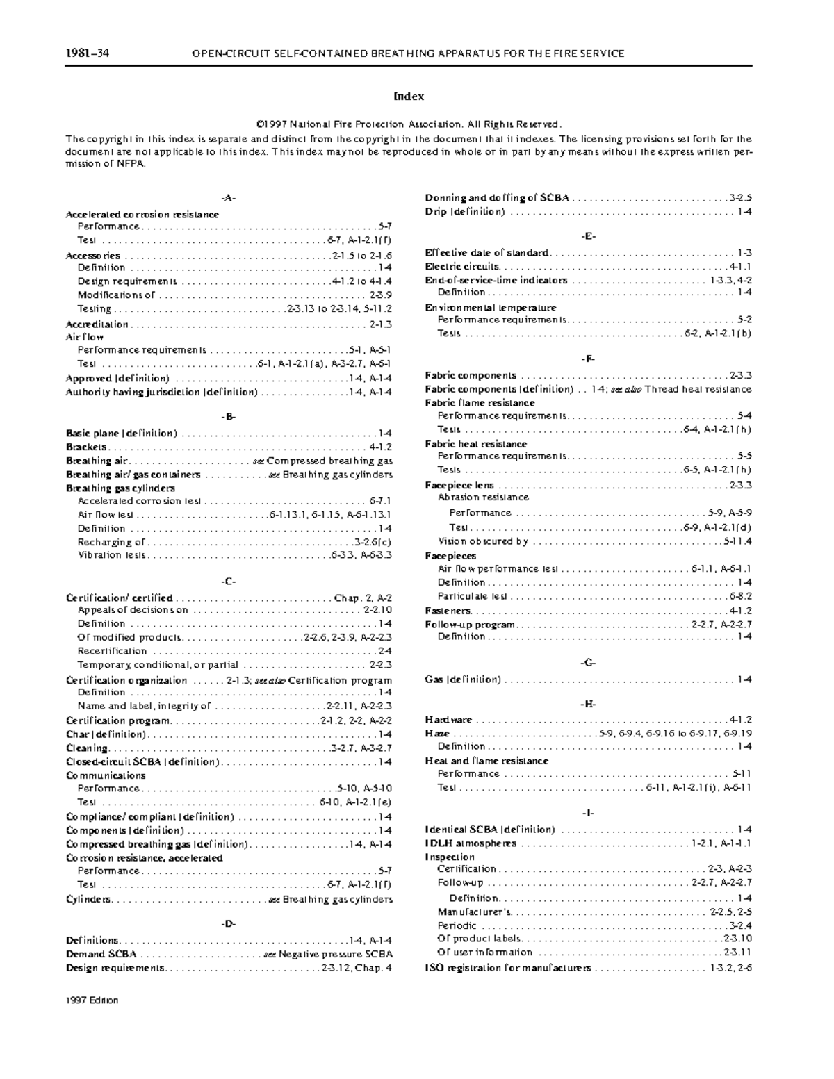 198197 National Fire Protection Association 1981 34 OPENCIRCUIT