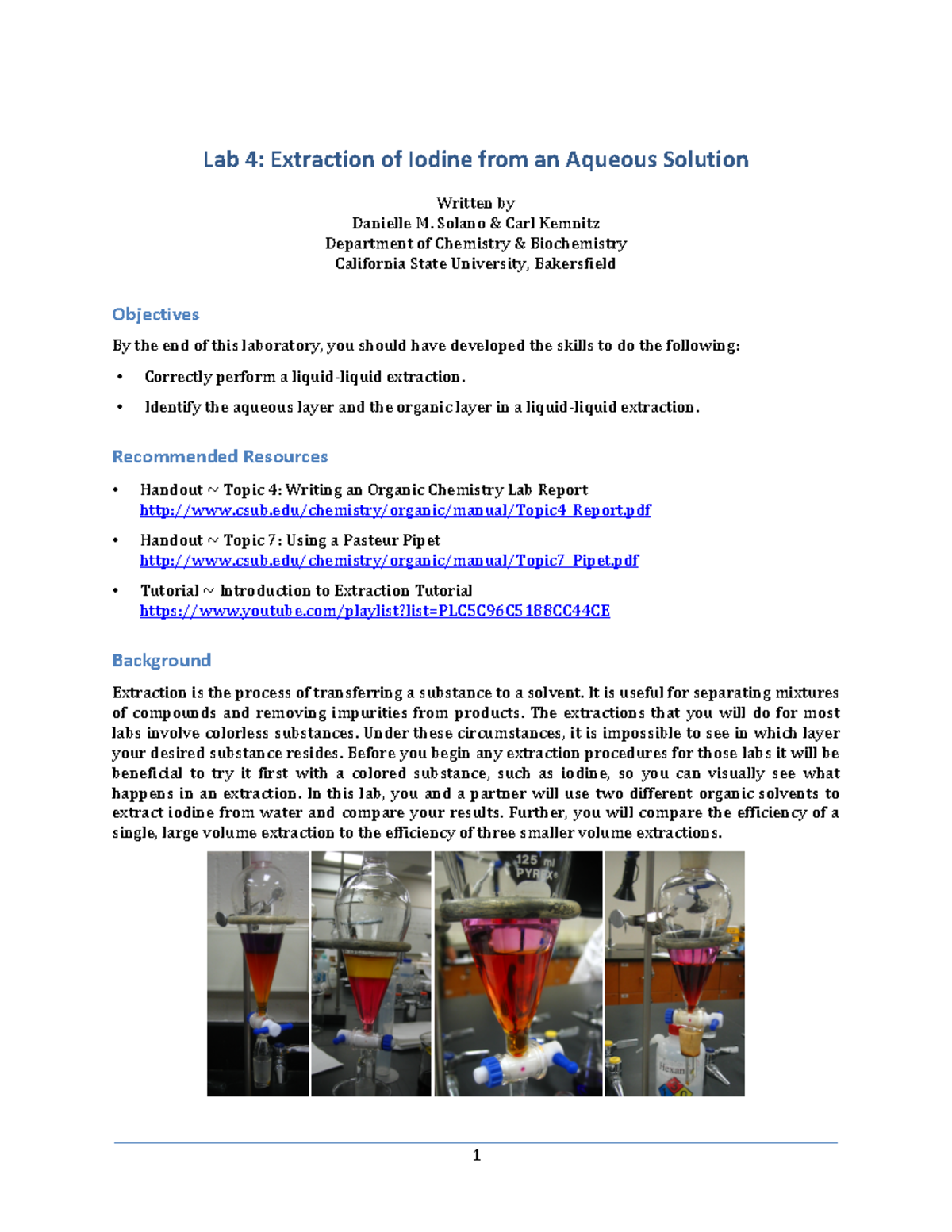 Lab4 Extraction Lab report