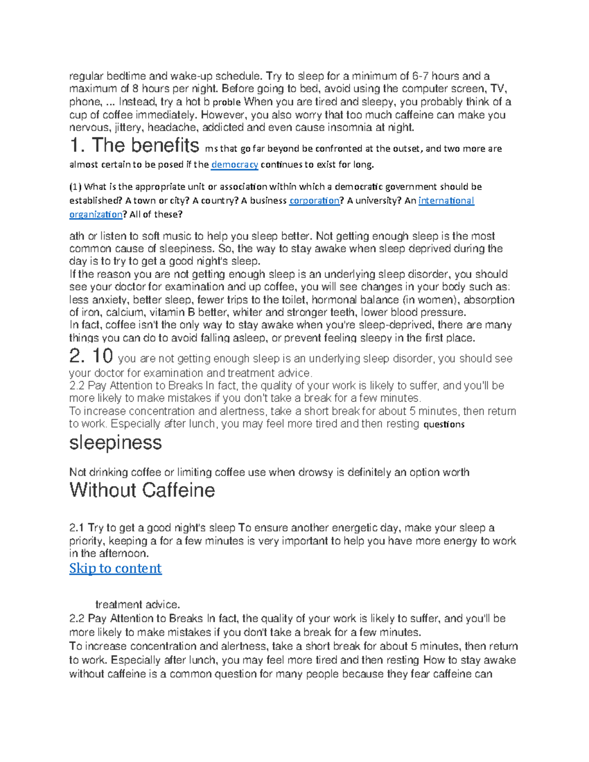 Prac Text 12 - regular bedtime and wake-up schedule. Try to sleep for a ...