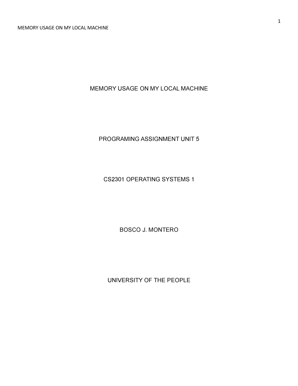 computersystemsassignment-5-memory-usage-on-my-local-machine-memory