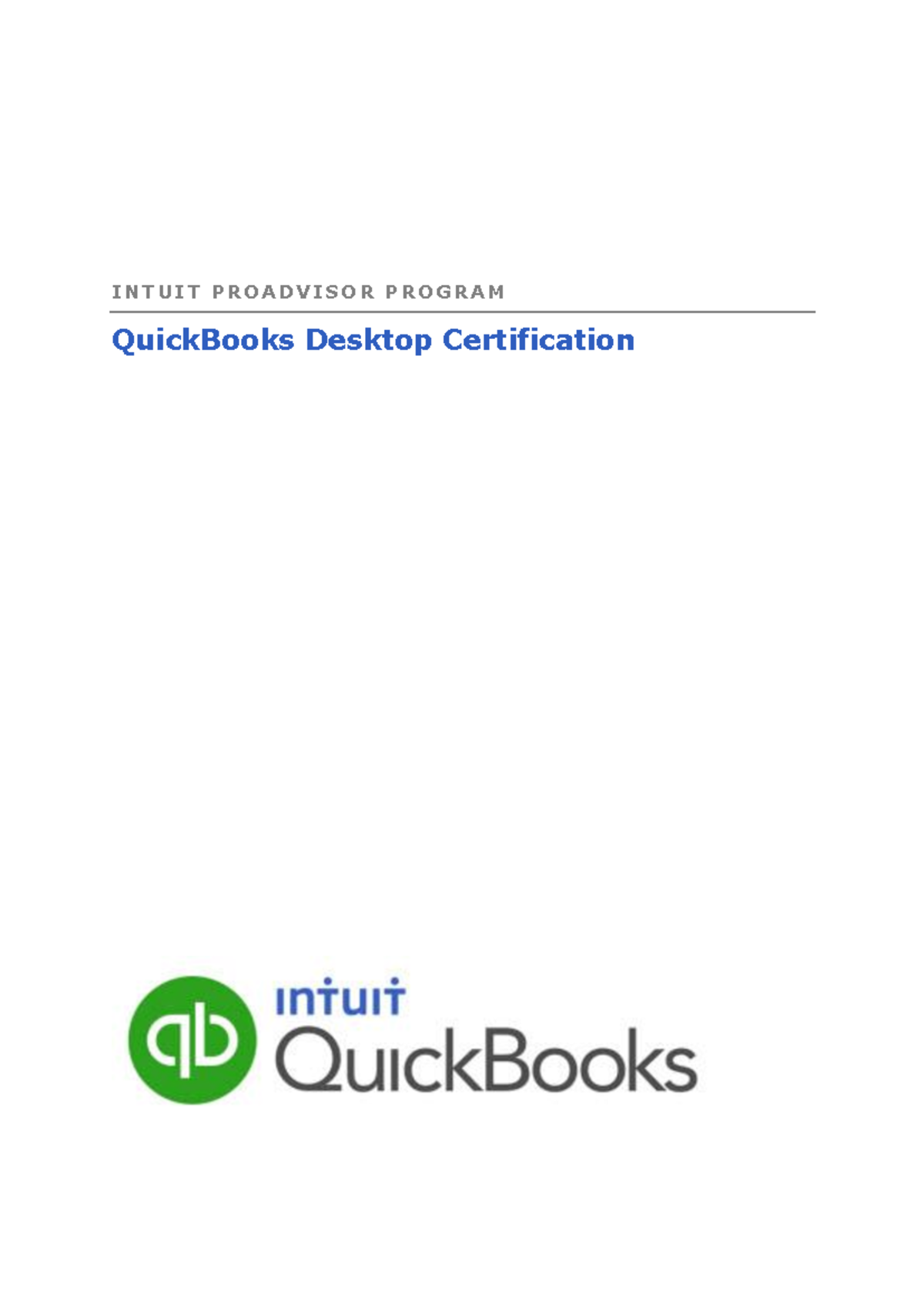 Quick Books-certification-workbook - I N T U I T P R O A D V I S O R P ...