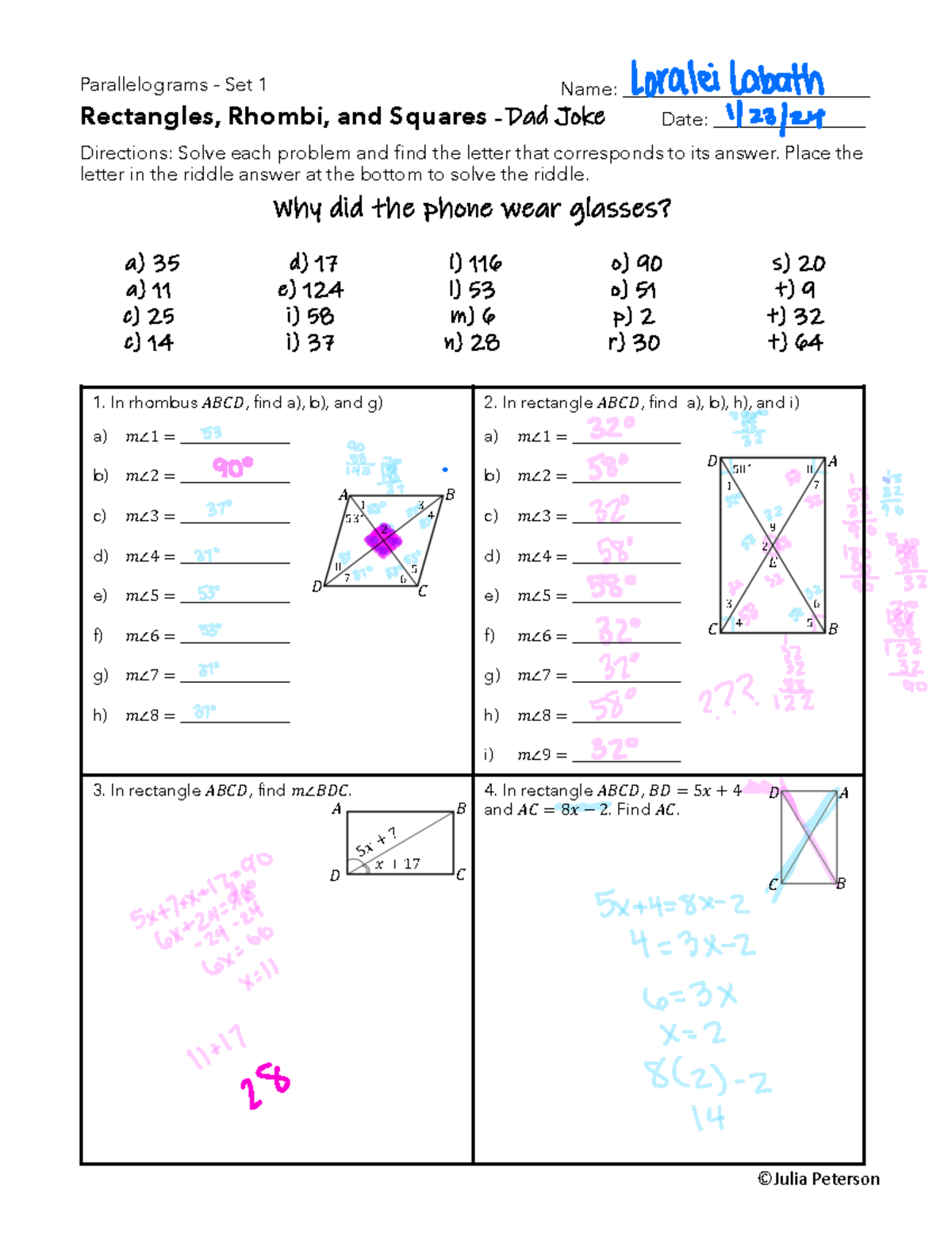 6 4 homework rectangles