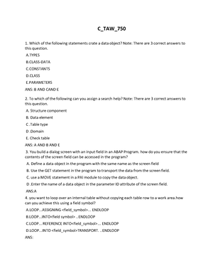 C-TAW12-750 Valid Mock Exam