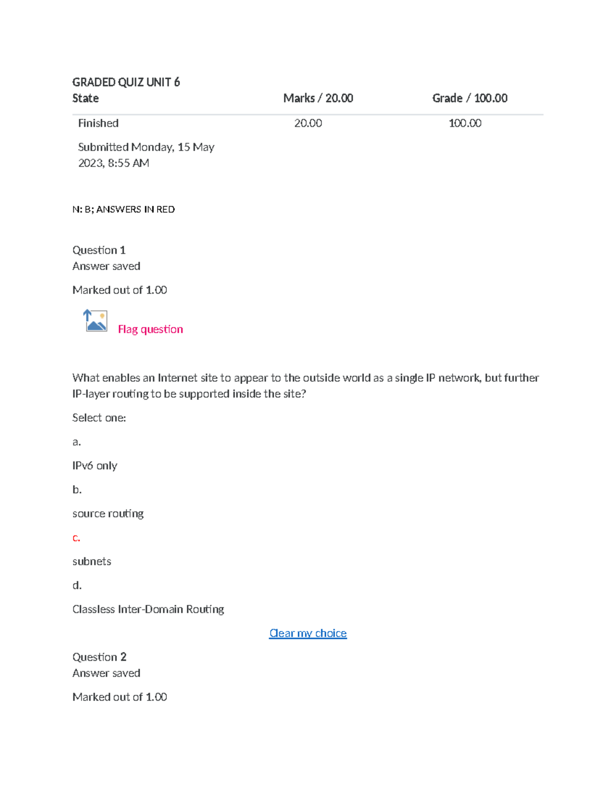 Graded QUIZ UNIT 6 - GRADED QUIZ UNIT 6 State Marks / 20 Grade / 100 ...