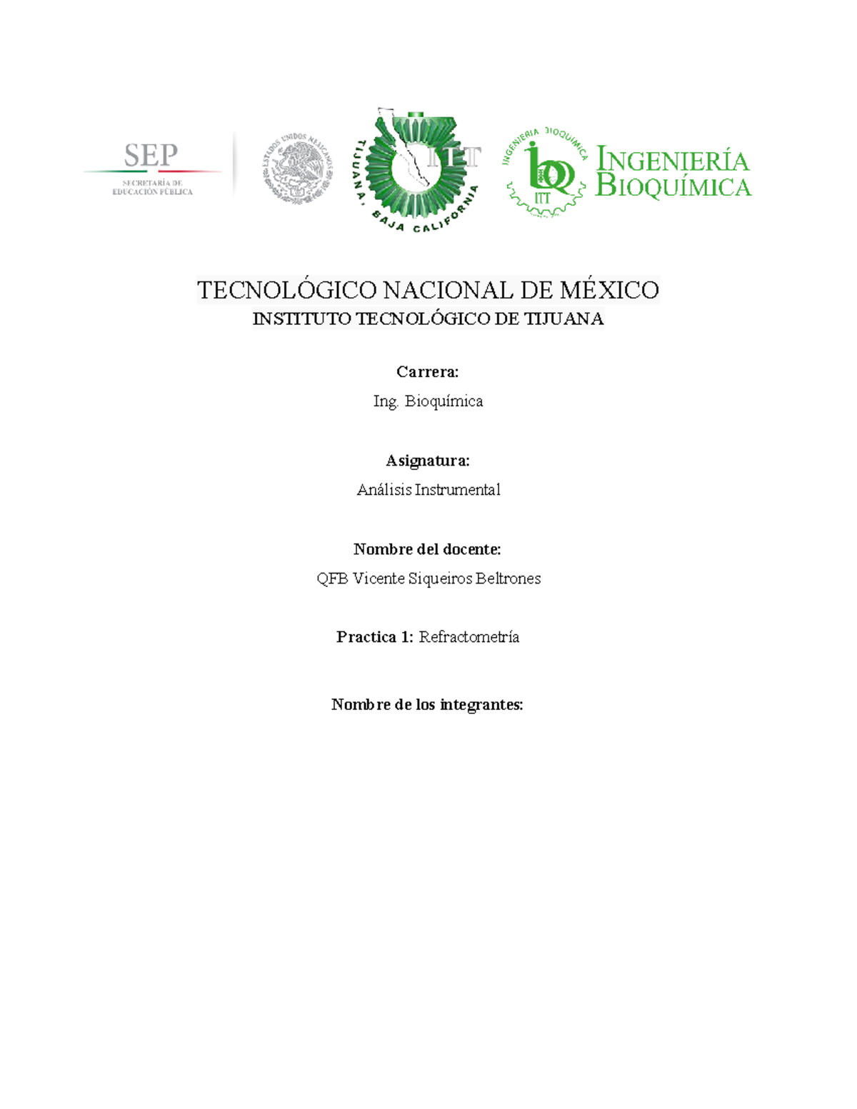 Reporte 1 Analisis - TECNOLÓGICO NACIONAL DE MÉXICO INSTITUTO ...