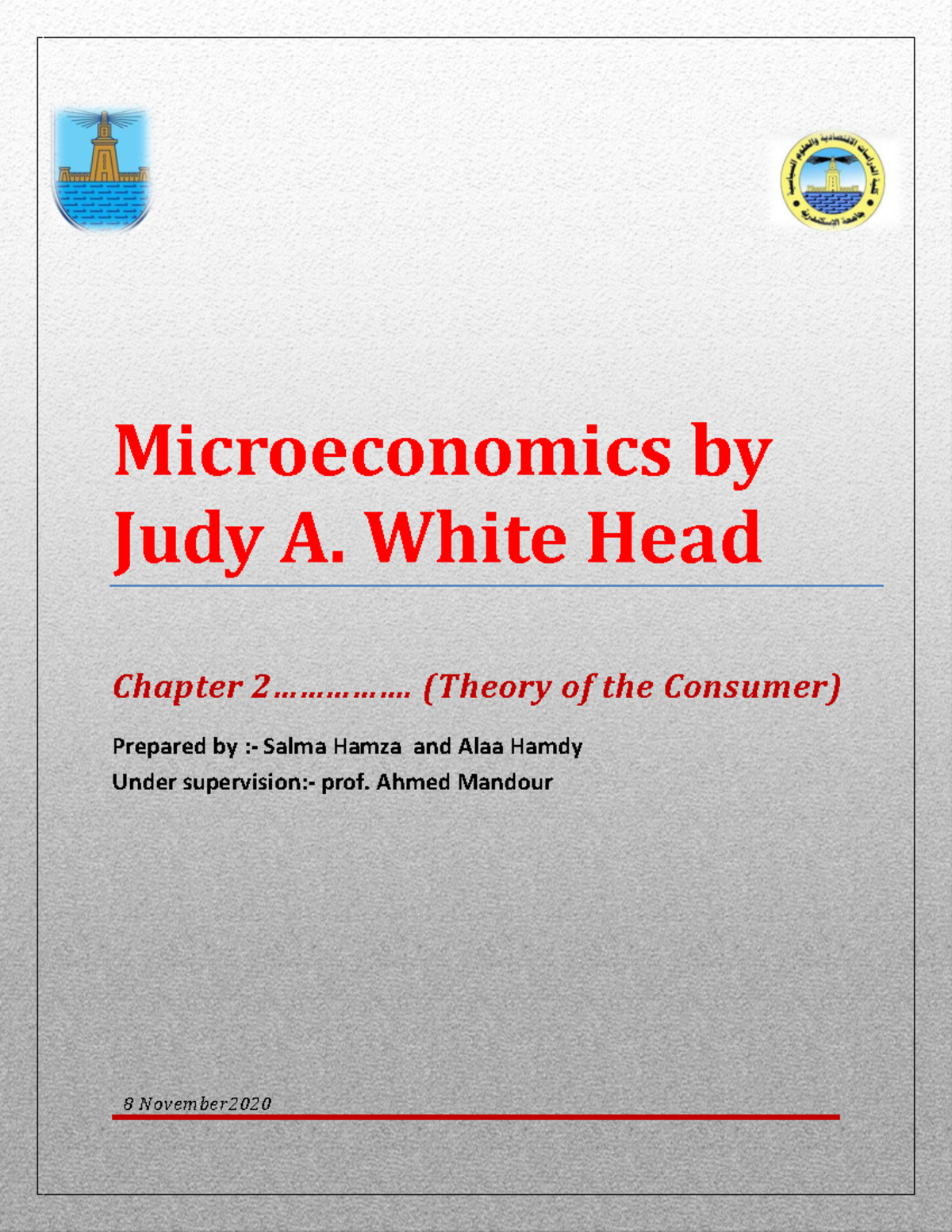Chapter 2- The Theory Of Consumer final - Microeconomics by Judy A ...