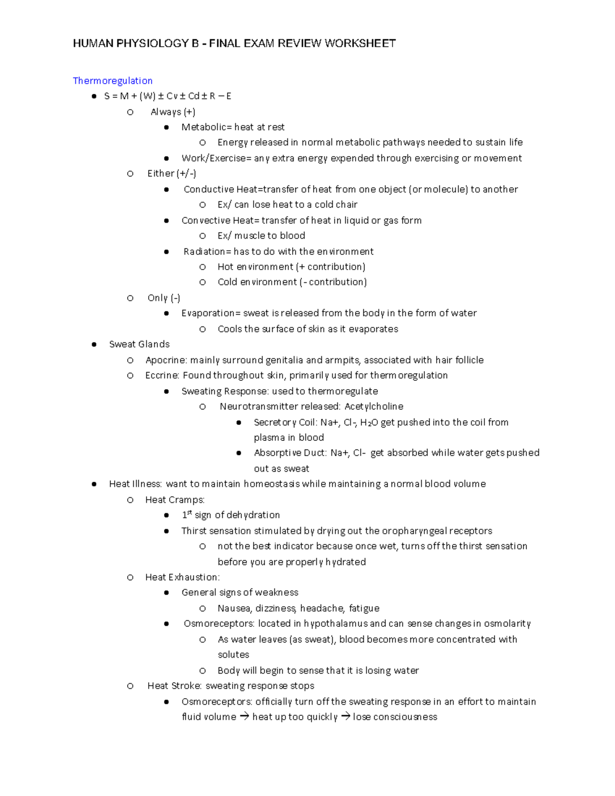 Human Physiology B- Final Exam Session Answer - HUMAN PHYSIOLOGY B ...