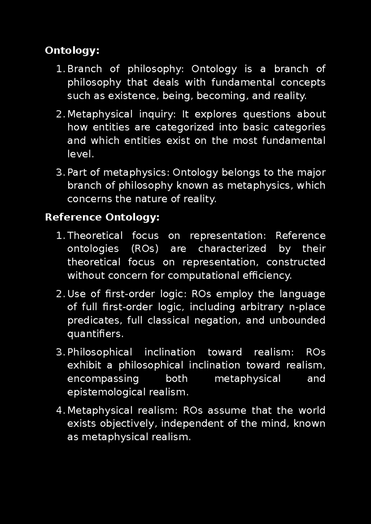 Ontology - Ontology: 1. Branch of philosophy: Ontology is a branch of ...