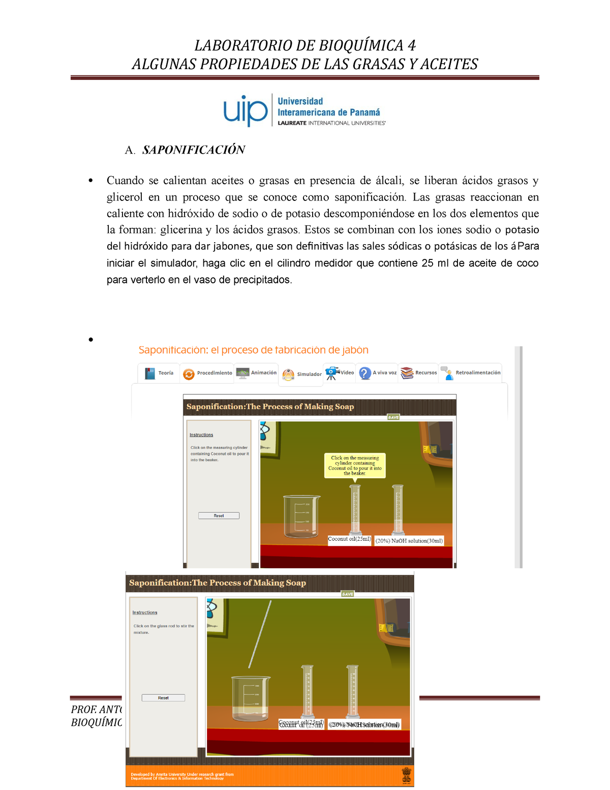 Saponificacion Apuntes Laboratorio De BioquÍmica 4 Algunas Propiedades De Las Grasas Y 5492