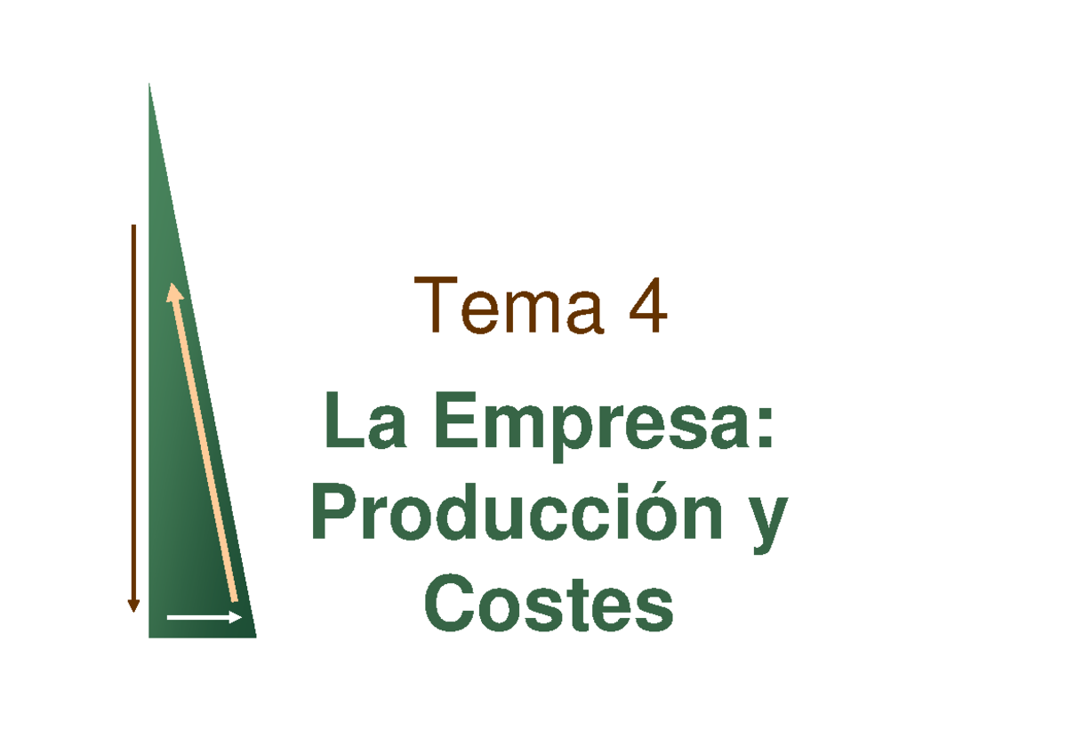 Tema 3-4, Juntos - Tema 4 La Empresa: Producción Y Costes La Empresa ...