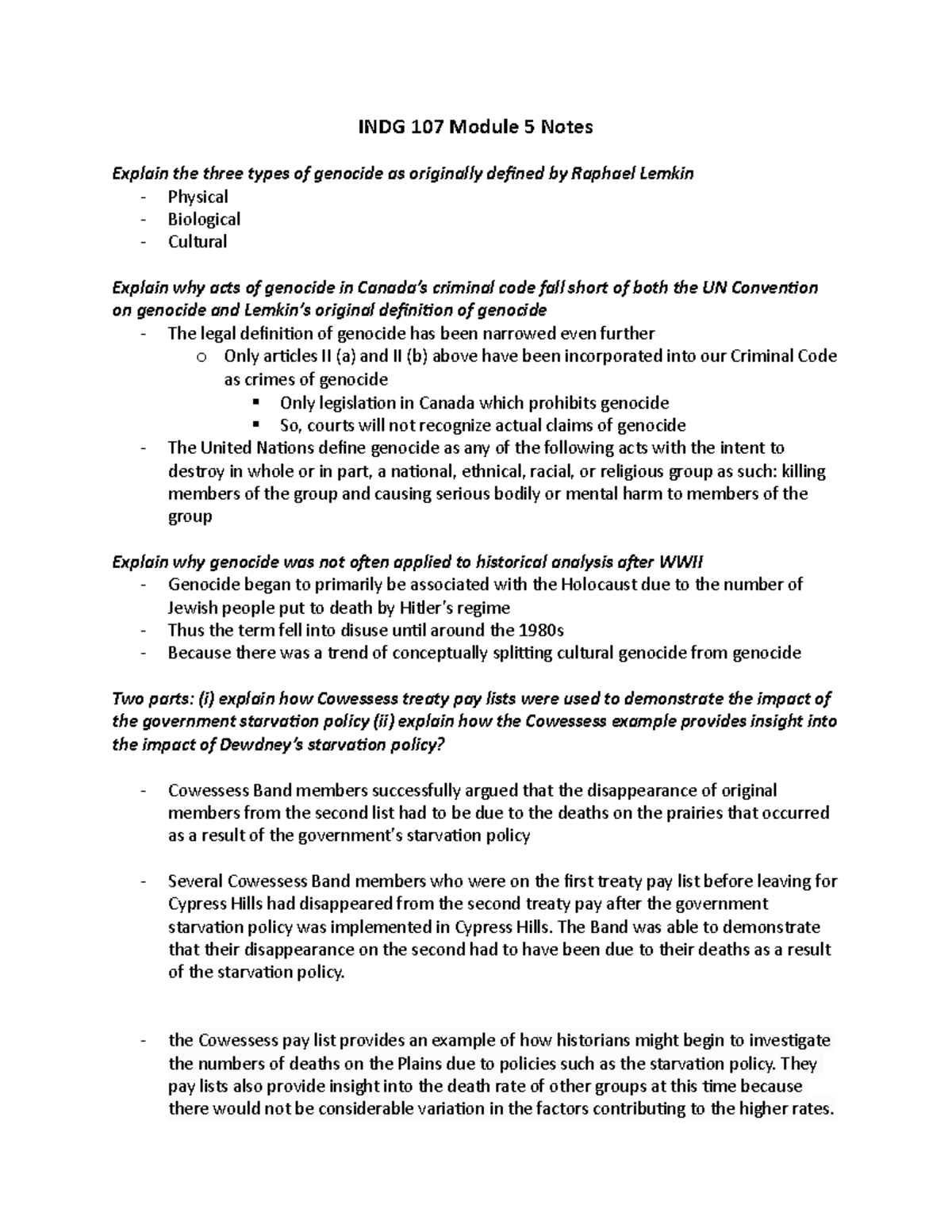 INDG 107 Module 5 Notes - INDG 107 Module 5 Notes Explain The Three ...