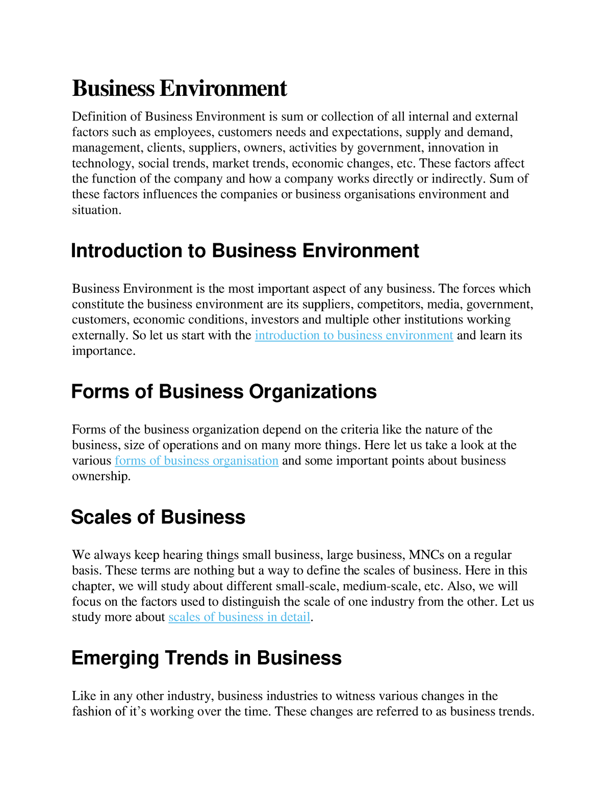 business-environment-notes-business-environment-definition-of