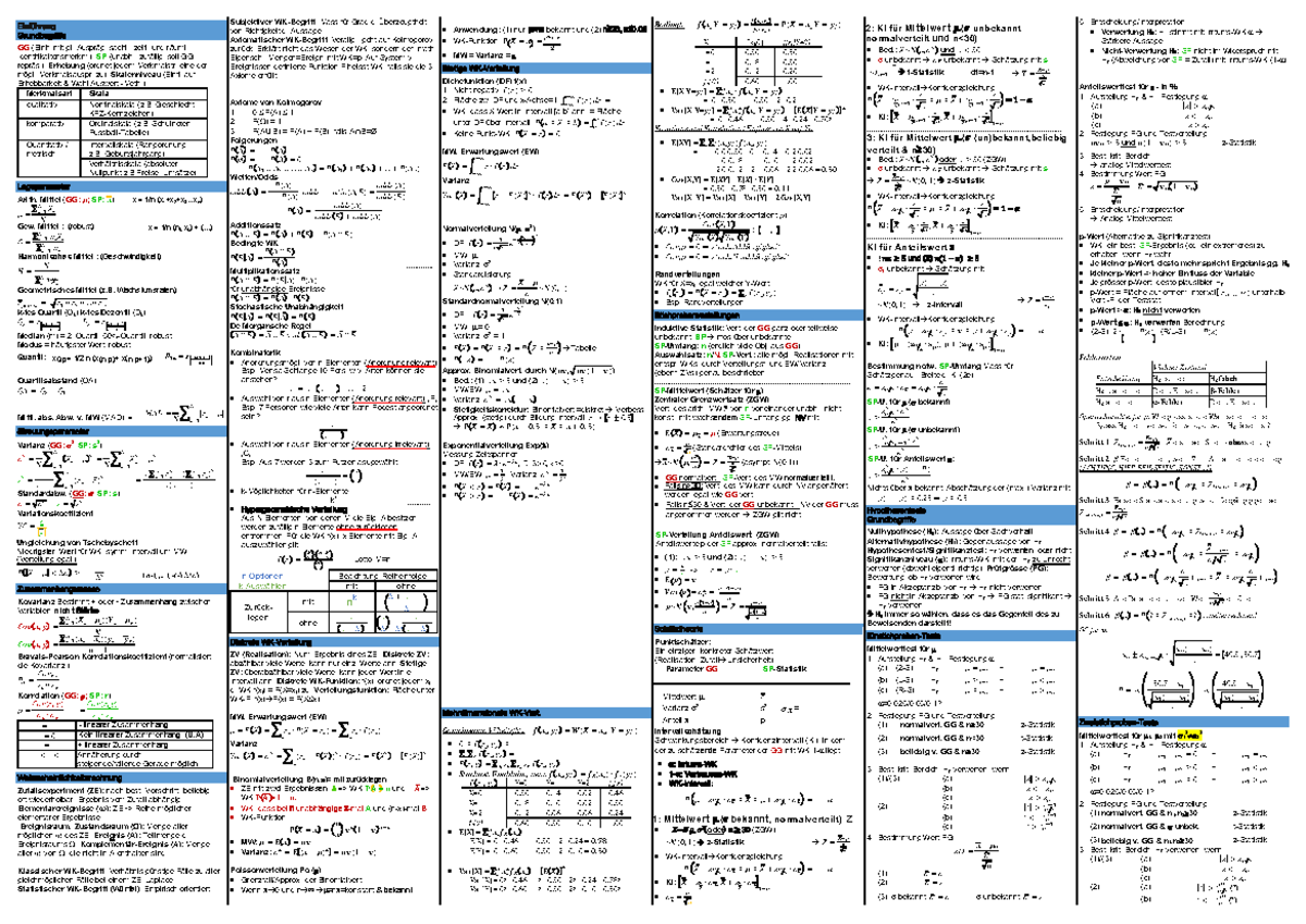 Statistik Formelblatt - Warning: Popup annotation has a missing or ...