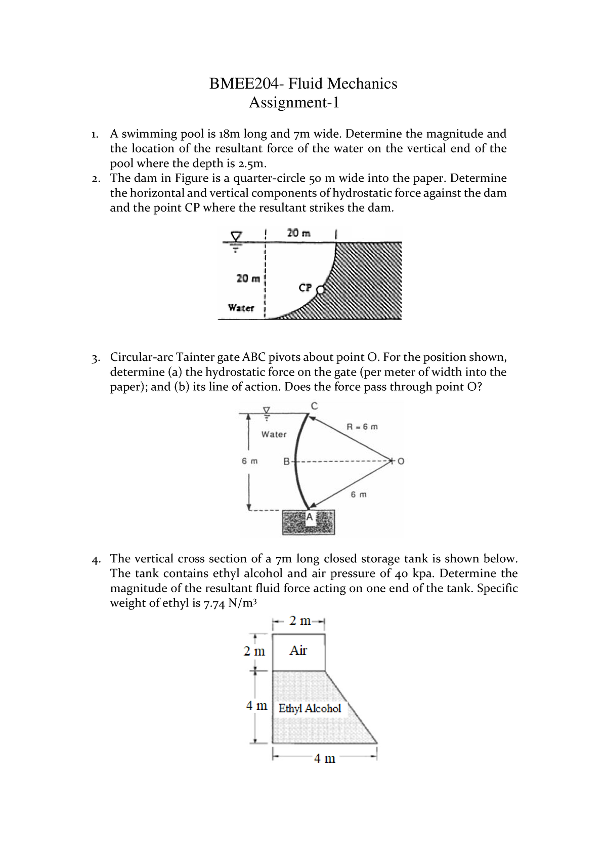 VL2022230501047 DA - Fluid Mechanics Practice Problems - BMEE204- Fluid ...