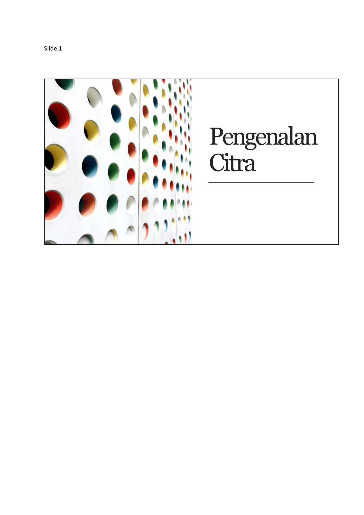 Pengenalan Citra - Pengenalan Citra Masukan Data Penginderaan Jauh ...