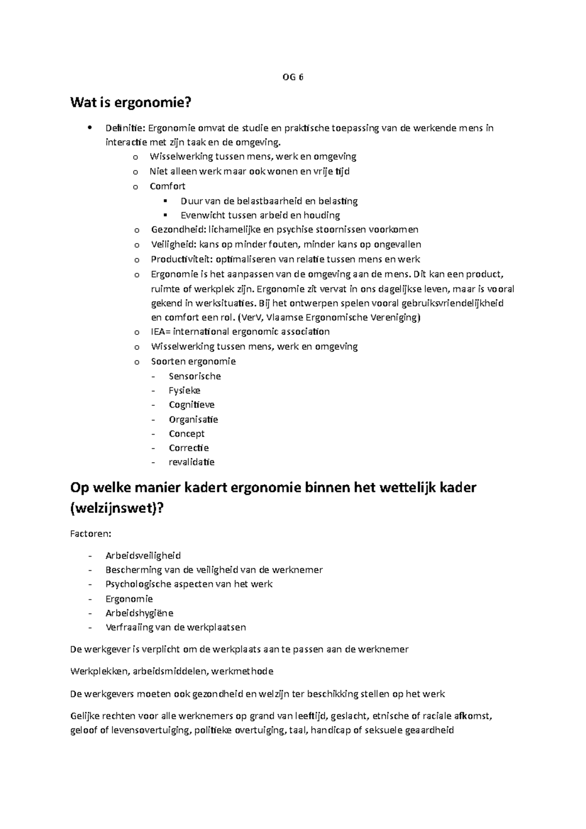 Blok 1.3 Onderwijsgroep 6 - OG 6 Wat Is Ergonomie? Definitie: Ergonomie ...