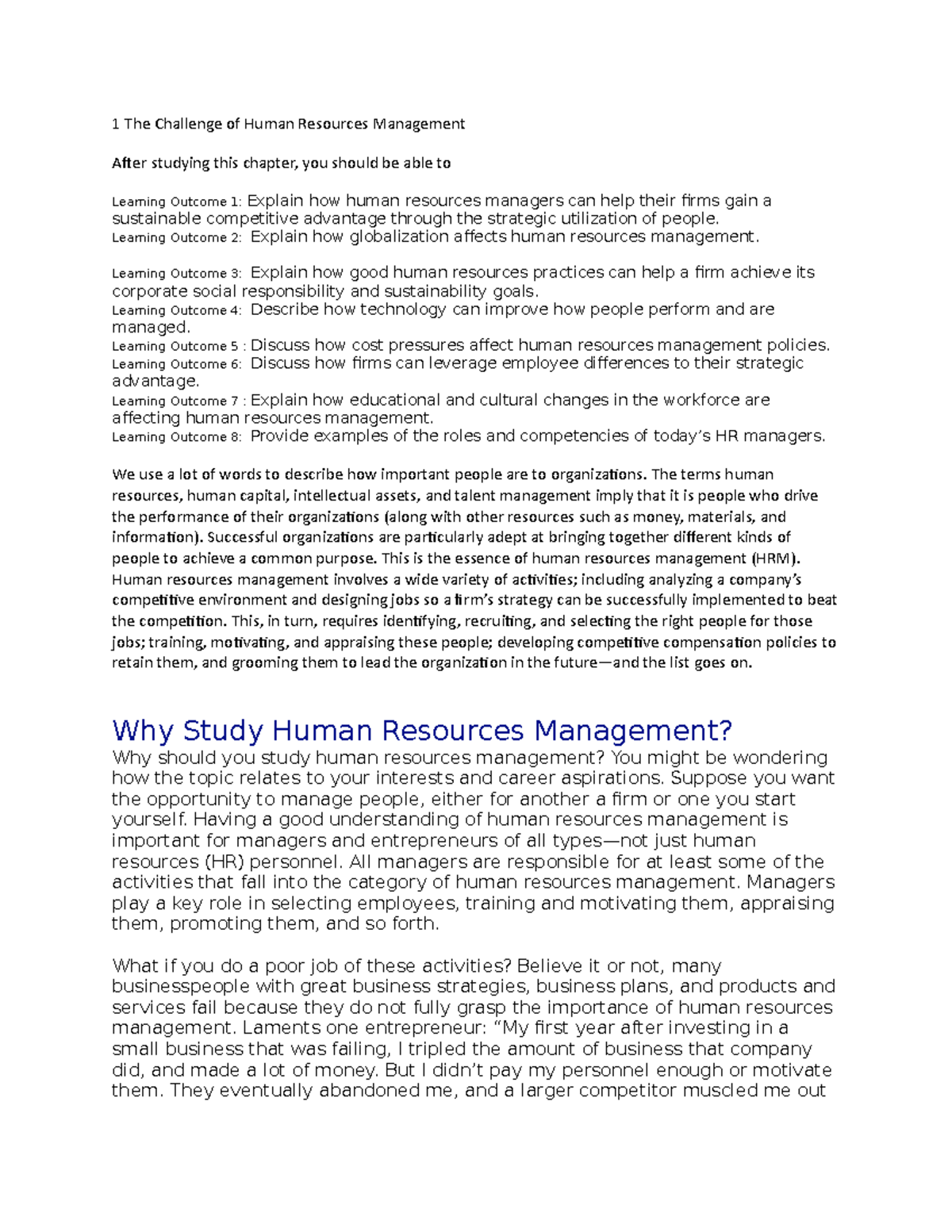 The Challenge of Human Resources Managem - 1 The Challenge of Human ...
