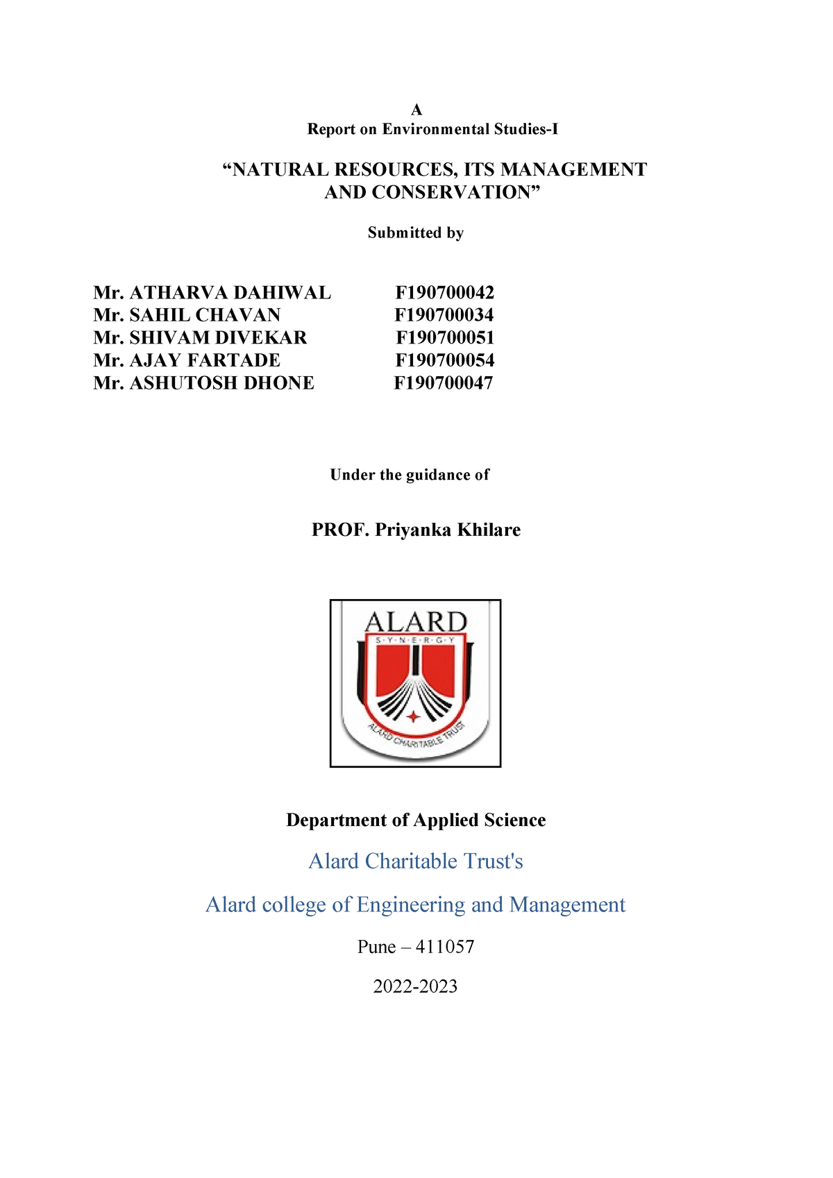 EVS Final Report 2 - small acedemic project - ####### A ####### Report ...