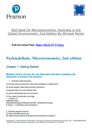 michael parkin economics 10th edition answer